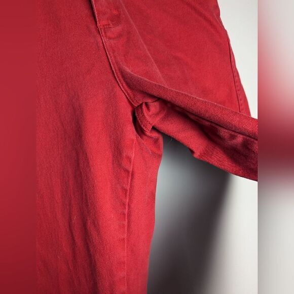 women's wrangler Red stretch straight leg 9/10 - Picture 6 of 10